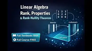 Rank, Properties & Rank-Nullity Theorem | Linear Algebra Lec 07