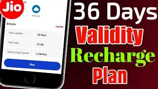 36days Validity Jio Recharge Plan New | Jio New Recharge Plan 36days Validity