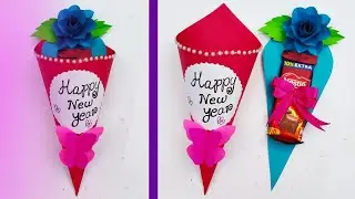 DIY Happy New Year gift card | How to make Happy new year card | Handmade New year card making idea