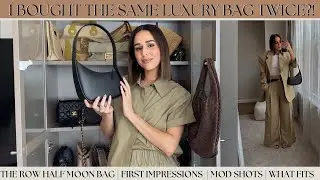 THE ROW HALF MOON BAG UNBOXING | TRY ON | WHAT FITS | GOOD INVESTMENT?! | QUIET LUXURY HANDBAGS