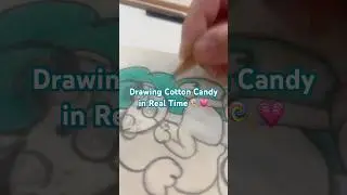 Drawing Cotton Candy in Real Time 🍭💗&rdquo;#cuteart #pastelart #cottoncandy #kawaiiart #artprocess