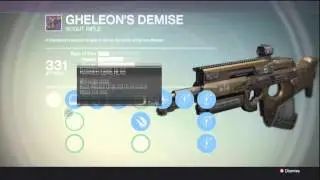 Best Scout Rifle In Destiny? My Weapon Showcase: Gheleons Demise