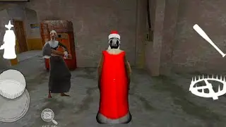 Playing as Santa granny in evilnun the broken mask horror game 