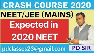 NEET 2020 chemistry crash course &expected topics in neet 2020