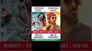 Pathaan Vs Shehzada Movie Comparision || Release Date #shorts #pathaan #shehzada