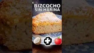 Bizcocho de manzana y coco 🍎🥥 &iexcl;SIN harina y s&uacute;per f&aacute;cil!
