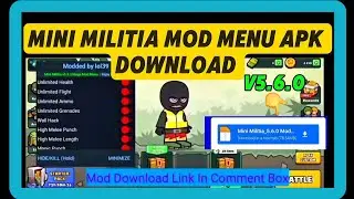 Mini militia mod menu v5.6.0 || doodle amry 2 mod akp hack media fire link  [ No password ]