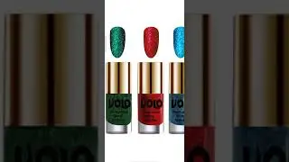 #Volo 💅Professionally Used Glitter Shine Nail Polish Combo Pack of 4 Combo-No-306 Dark Green Glitter