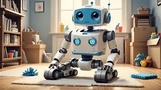 Robot and Child: Cleaning the House Together | Fun Animation