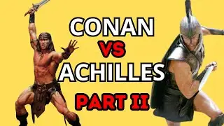 CONAN the BARBARIAN vs ACHILLES &ndash; PART II Final Battle 🎬 AI action battle shorts