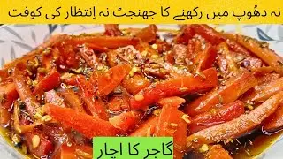 Instant carrot achar by aasan cooking | Achar without drying in sun shine | Quick gajar achar 