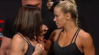 Alexis Davis vs. Katlyn Chookagian - Weigh-in Face-Off - (UFC on Fox: Alvarez vs. Poirier 2)