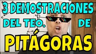 🔴▶ TRES DEMOSTRACIONES DEL TEOREMA DE PITÁGORAS ( GEOMETRÍA MÉTRICA PLANA EUCLIEANA )