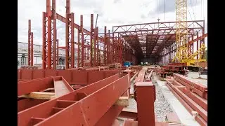 Ход строительства комплекса по производству высокоскоростных поездов, июль-2025