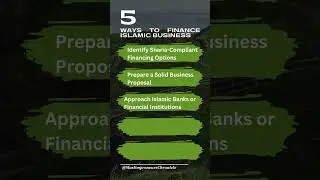 5 Ways to finance Islamic Business