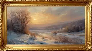 Golden Winter Landscape &ndash; 4K Nature Wallpaper for TV Background