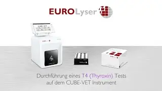 Durchf&uuml;hrung eines T4 (Thyroxin) VET Tests auf dem EUROLyser CUBE-VET