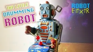 The Little Drumming Robot - Retro Musical Windup Toy