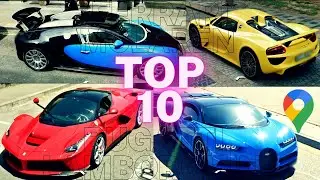 TOP 10 Rarest Supercars and Hypercars Spotted in Google Maps 🔥🔥 (Special Episode)