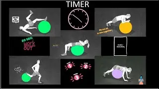 ⚽ Exercise ball workouts II 🕓 Timer 20x15seg II Fitball - Pilates - Silla