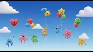 ABCs with Flying Balloons 🎈☁️ | Alphabet Song for Kids | Learn A to Z with Fun