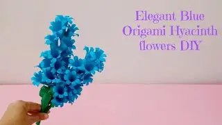 Elegant Blue Origami Hyacinth flowers DIY🪻 | Simple & Pretty 🩵 #PaperFlower #DIYFlower #hyacinth