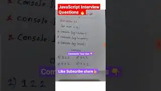 JavaScript Interview Questions and Answers #shorts #javascript #javascriptinterviewquestions #viral