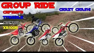 TTR125LE, XR100R, CRF125FB, CRF70 Group Ride! | DRAG RACE