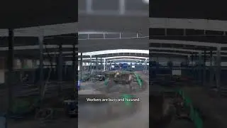 Steel structure factory daily construction #SteelStructure #BridgeConstruction  #fyp