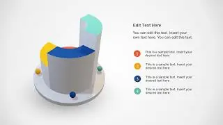 3D Infographic Cylinder Chart design for PowerPoint