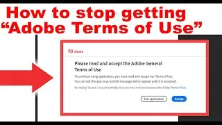 &ldquo;Adobe Terms of Use&rdquo; error fix