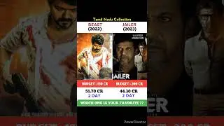 Beast Vs Jailer Movie 2 Day Tamil Nadu Box Office Collection Comparison || #shorts #jailer #beast