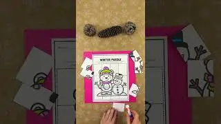 Winter puzzle for kids snowman coloring pages #finemotorskills #puzzlesforkids #snowman #coloring