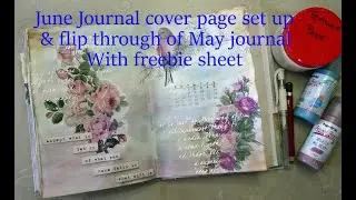 June journal page layout and flip through of May journal