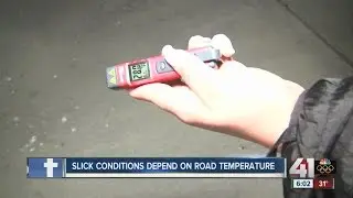 Slick conditions depend on road temperature
