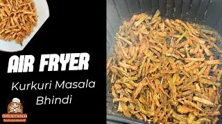 Crispy Air Fryer Okra, Kurkuri Masala Bhindi, Low-Oil Vegan Snack #Veganuary2026 #veganrecipes