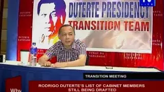 Rodrigo Duterte&rsquo;s list of cabinet members still being drafted