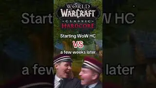 Starting WoW HC vs a few weeks later #worldofwarcraft #warcraft #wowclassic #classicwow #shorts
