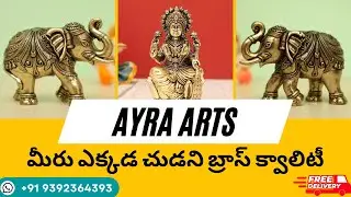 Elegant Brass Lakshmi and Elephant Idols for Diwali Puja | Ayra Arts | 9392364393