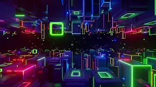4K Screensaver | Colorful Motion Neon Tunnel &ndash; Psychedelic VJ Loop (No Sound)