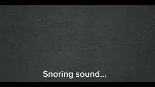 Snoring sounds&hellip;