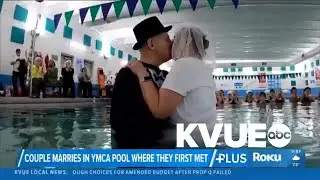 Illinois couple gets married in pool after meeting at water aerobics class