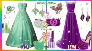Lisa or Lena 💕//Princess Gowns Transformation 🎁Choose one pick? #viral #lena #trending 🌈💥