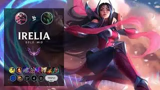 league of legends s12 gameplay I rank 1 irelia mid vs twitch