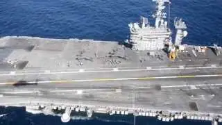F-35C Completes First Arrested Landing aboard Aircraft Carrier #4