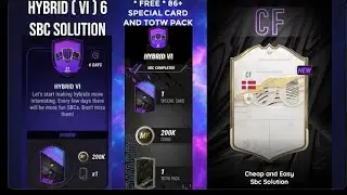* FREE * 86+ Special Card + TOTW Pack || Hybrid 6 Sbc Solution || madfut 21