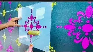 ||Kayra Decor Reusable DIY Wall Stencil Painting for Home Decoration ||How to Make Wall Stencils 🎨||