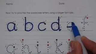 1. Write the English Alphabet - LOWERCASE letters