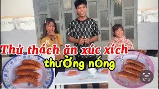 #rinvlogs thử thách ăn xúc xích nhận 20k