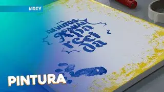 Pintura em tela com stencil por Devotão